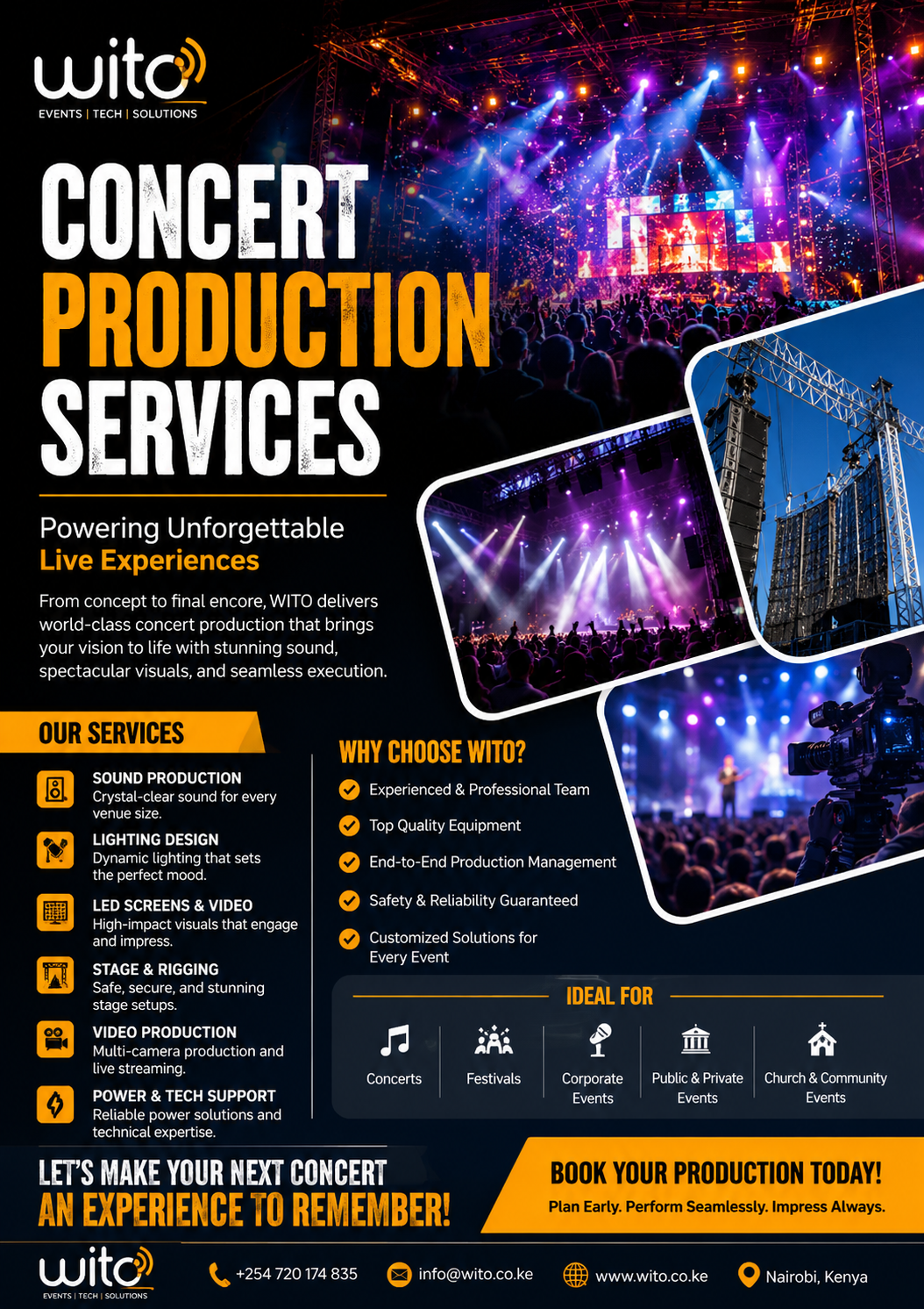 concert production services