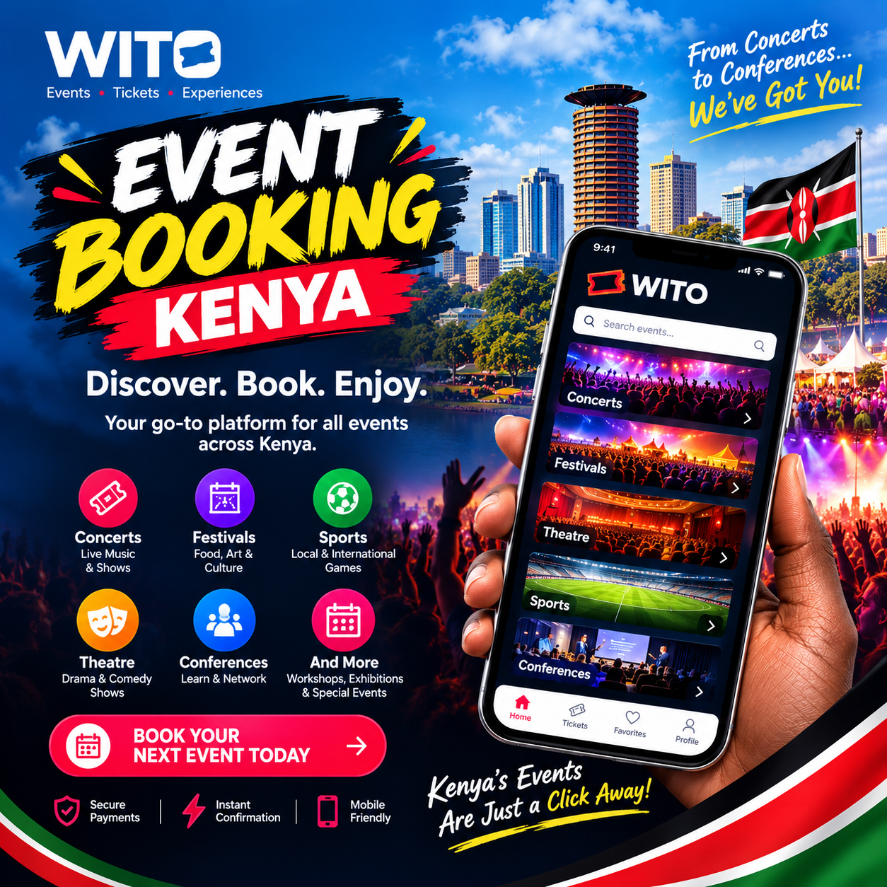 event booking Kenya
