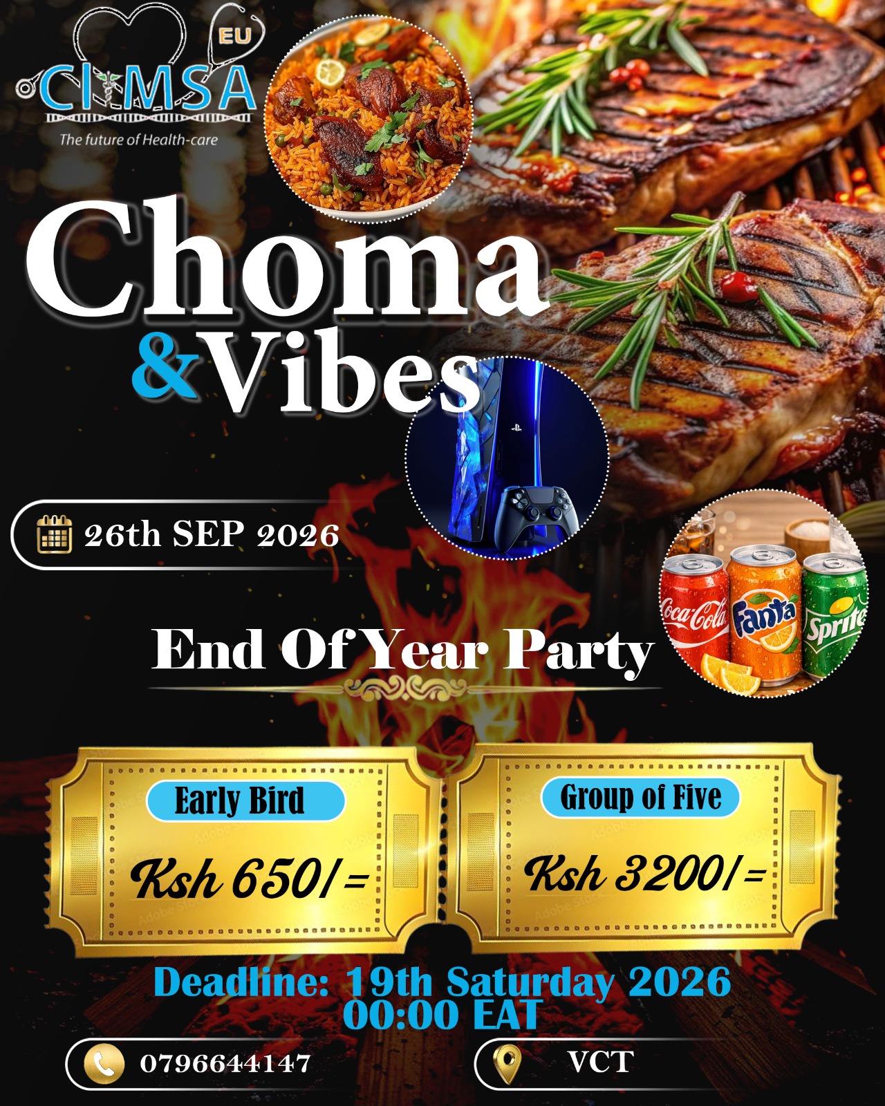 CHOMA N' VIBES END YEAR poster