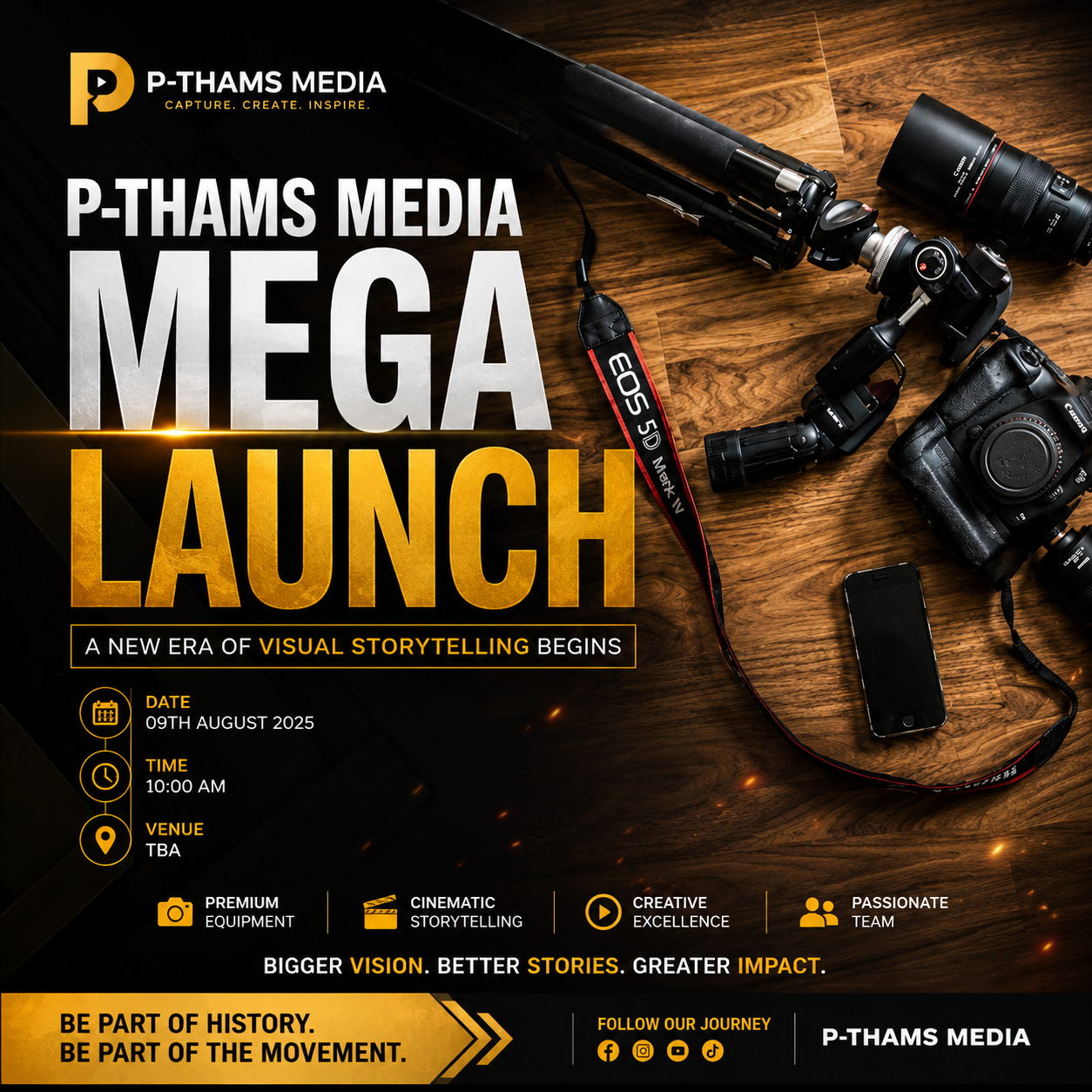 P-THAMS MEDIA MEGA LAUNCH poster