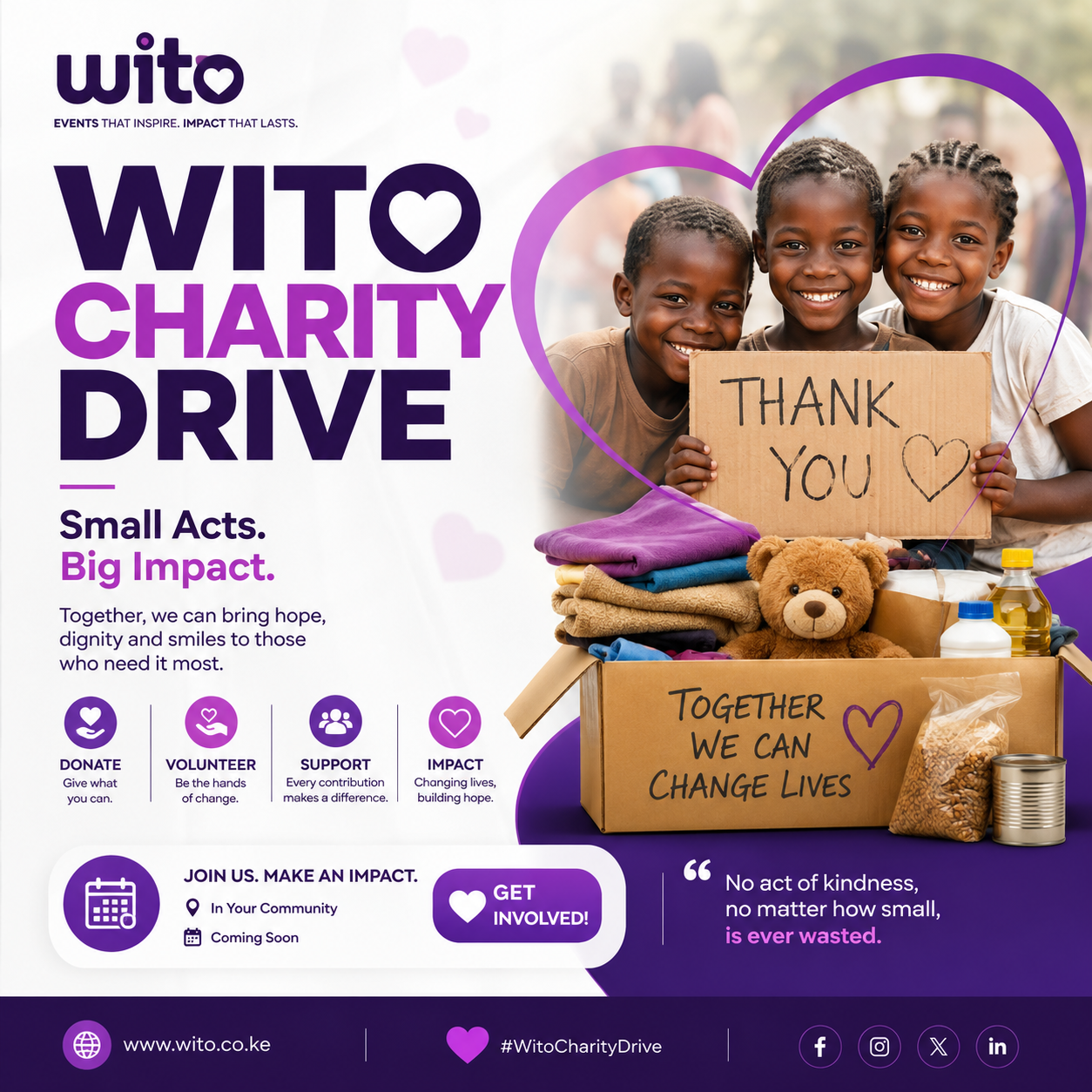 WITO CHARITY DRIVE poster